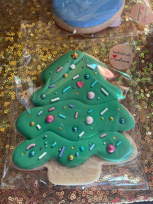 Christmas Tree Vanilla Sugar Cookie